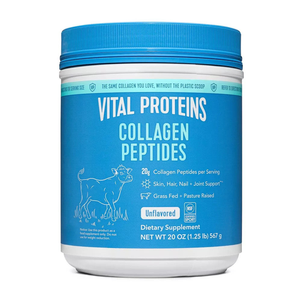 Vital Proteins Collagen Peptides Powder, Unflavored, Support Hair, Skin and Nails, 20 Oz